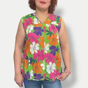 Moon Dance floral smock top size Large